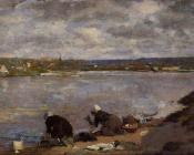 尤金 布丹 : Laundresses on the Bankes of the Touques